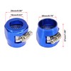 X AUTOHAUX 4pcs AN10 Hex Blue Car Hose Finisher Clamp