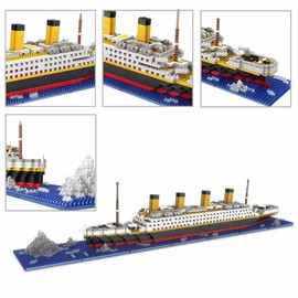 ELAICREE Titanic Ship Micro Mini Building Blocks Set, 1860 Pcs 3D Puzzle Sets DIY Educational Toys Gift for Adults and Kids…