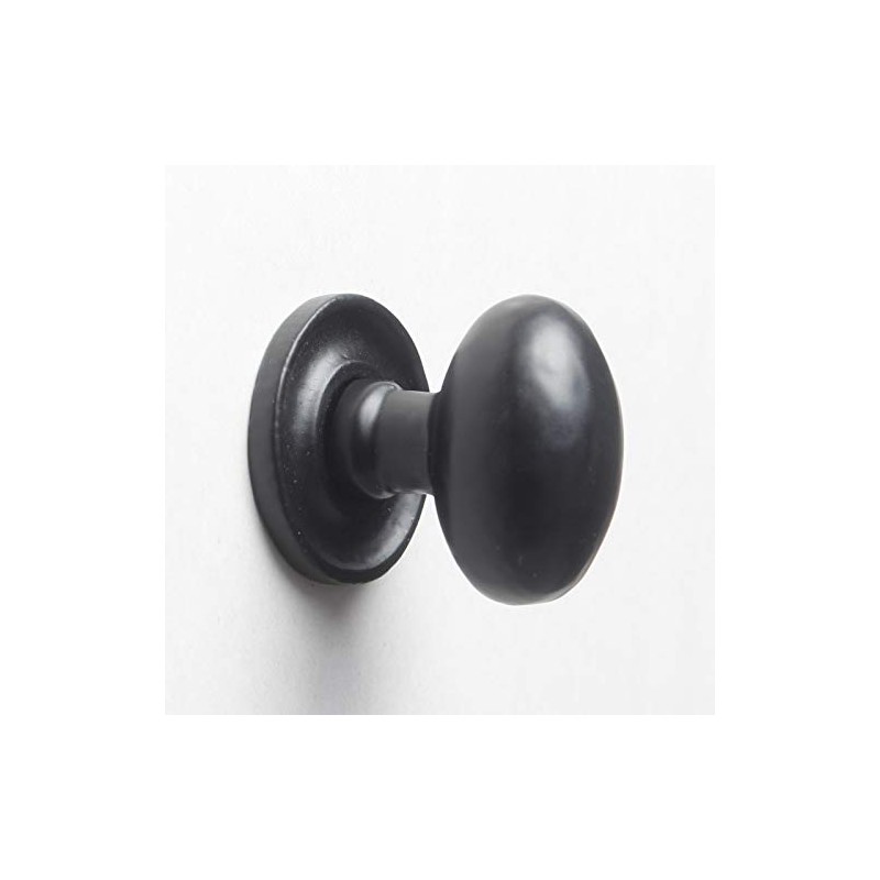 Yester Home Oval Cast Iron Metal Cabinet Knob Matt Black