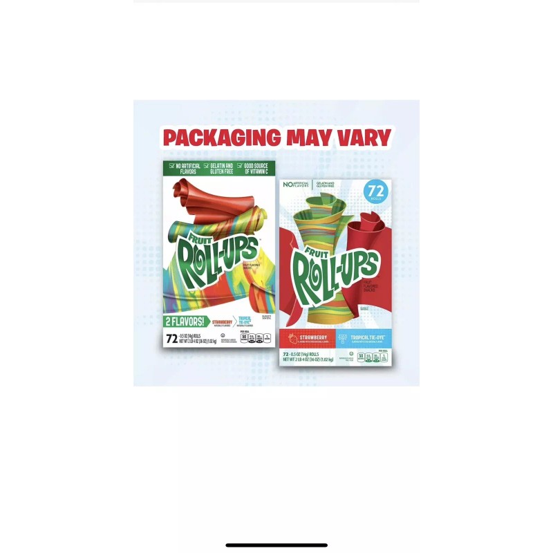 Fruit Roll-Ups Fruit Snacks Variety Pack (0.5 oz., 72 pk.)