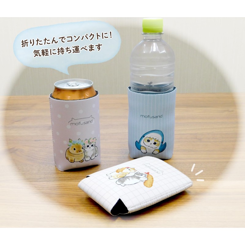 mofusand 53-3202 Can Cover / Can Koozie [Rabbit and Cat]