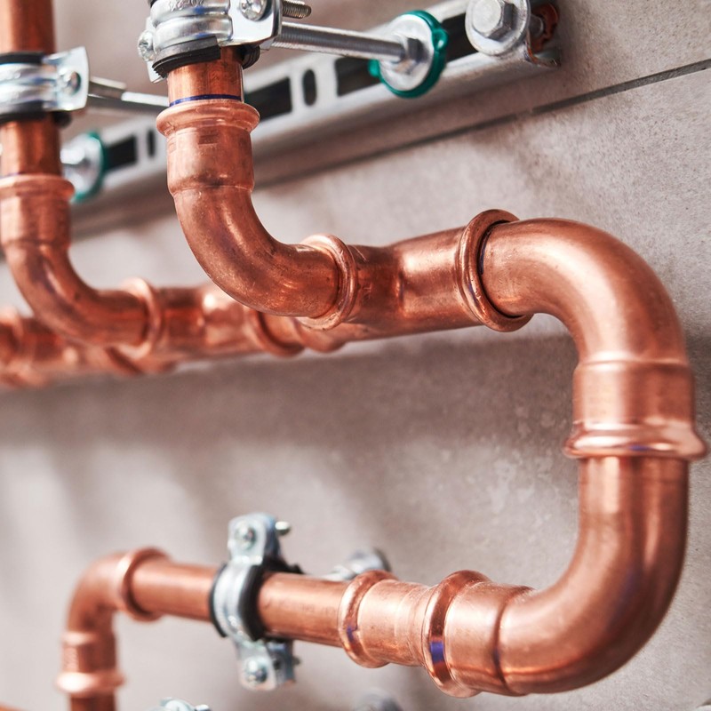 PATIKIL 1-1/4" x 1-1/4" Elbow Copper Press Fittings, 1 Pcs