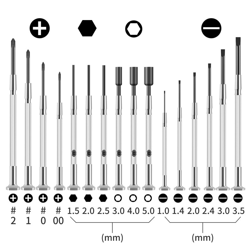 GZEINB 17 in 1 Mini Precision Mechanic Screwdriver Set, Watchmaker