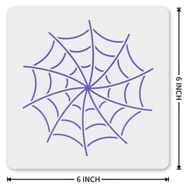 MAGJUCHE Spider Web Stencil 6 Inches, Reusable Stencil for Painting DIY Crafts Decor