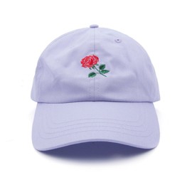 Rose Cute Dad Hat Men Women Adjustable Cotton Floral Baseball Cap (Light Purple)