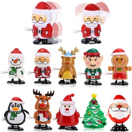 XineYuor XinYouer Christmas Wind Up Toy, 10 Pieces Christmas Wind Up Toy for Children, Christmas Party Gifts for Birthday, Wind Up Toy for Christmas Party Favour