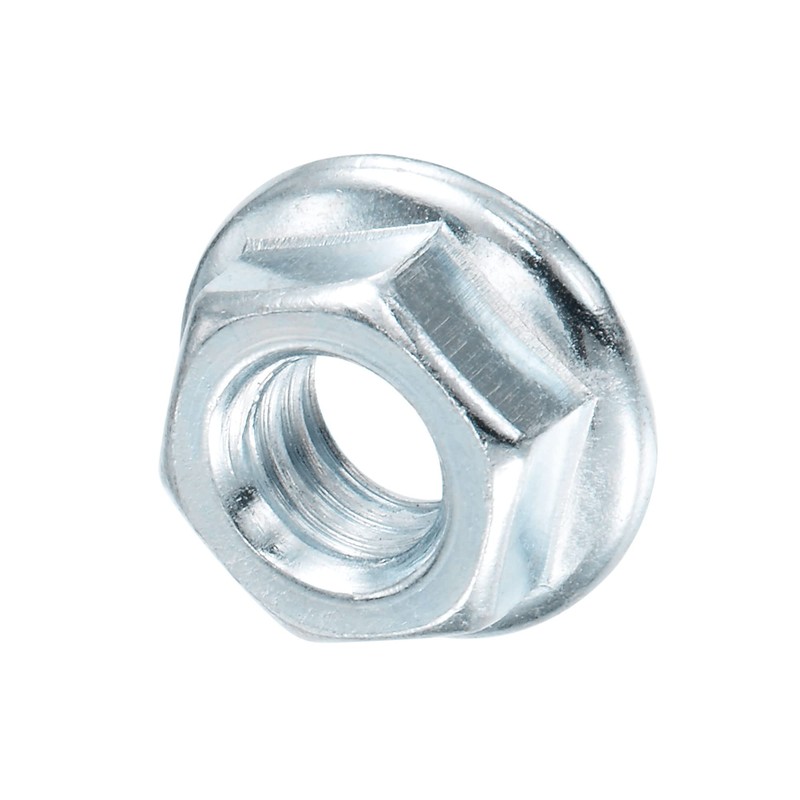 sourcing map 5/16"-18 Serrated Flange Hex Lock Nuts, Carbon Steel