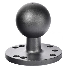 VAUBORTTI 1.5" Ball Mount Base with Round AMPS Plate – One-Piece Die-Cast Aluminum Base with High-Density, Impact-Resistant TPU Ball, C Size Compatible with Arms from RAM, Scotty, iBOLT