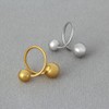 Fashion Ball Statement Ring for Women Stainless Steel Round Balls