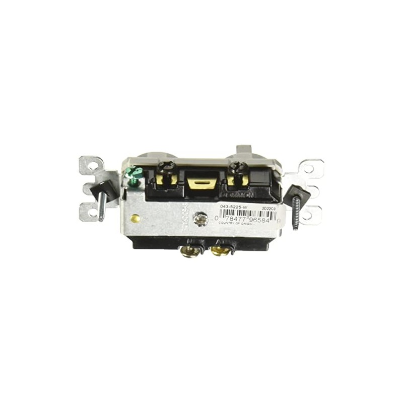 Leviton 5225 15 Amp, 120 Volt, Duplex Style Combination Single