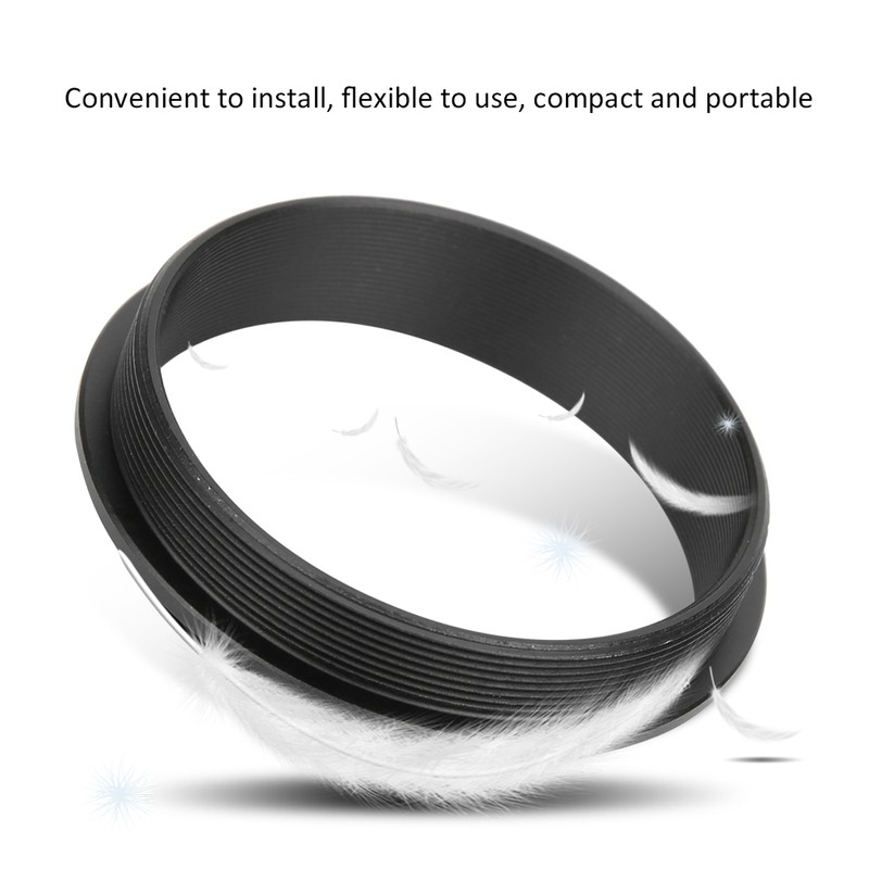 M48‑M48 Male to Male Adapter Ring Aluminium Alloy Black 48mm