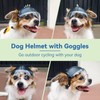 Dog Helmet with Anti-UV Clear Goggles Adjustable Cool Pet Motorcycle