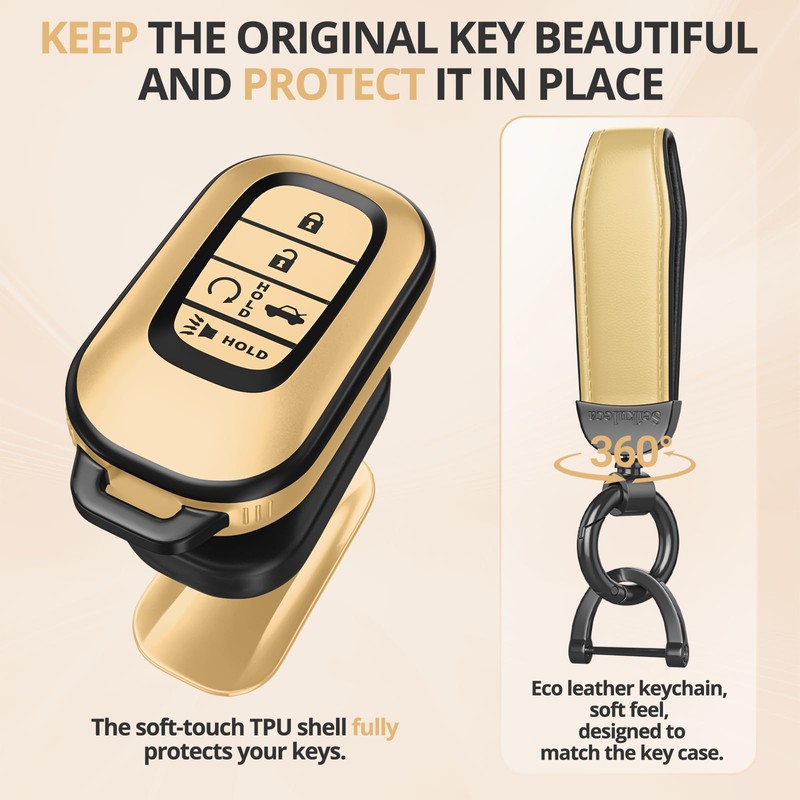 Seikuleca for Honda Key Fob Cover Accessories- Matte TPU Key