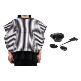 Hair Color Hair Dye Tool 4pcs (Border Cape Comb Bowl Earcap) Professional Home Hair Gray Hair Dye Barber Beauty