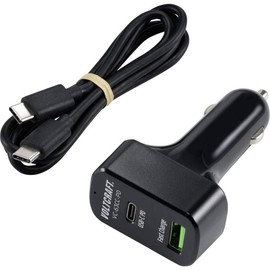 VOLTCRAFT CAS-63 USB Charger 63 Wp Car Output Current (Max) 3 A USB, USB-C® Socket Number of Outputs: 2 x USB Power Del