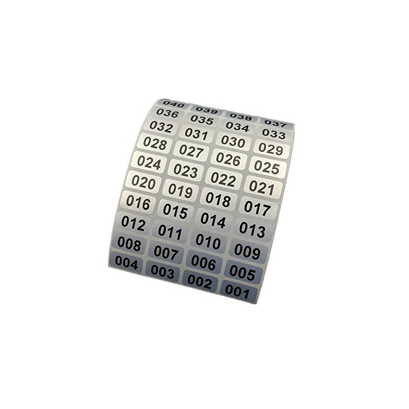 EXTRONTONDA Consecutive Number Inventory Stickers Waterproof 0.39 x 0.78 Inch
