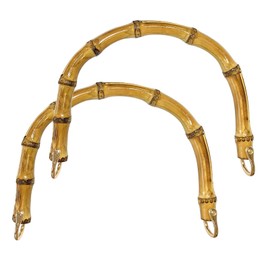 Tibroni Bamboo Bag Handle, Pack of 2, Bamboo Bags Handles, U Shape Bamboo Bags Handles, Perfect for Crafts, Handles Bag (20 x 15 cm)