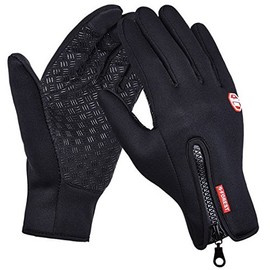DGBAY Cycling Touch Screen Outdoor Gloves,Mountain Bike Gloves, Waterproof Outdoor Jogging Skiing Hiking Running (M)