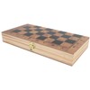 3 in 1 MultiFunctional Folding Wooden Chess Checkers Board Game