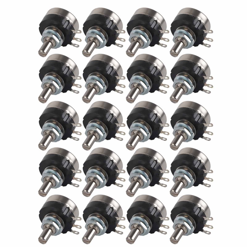 20Pcs Potentiometer Carbon Film Single Turn Accessory Set Kit for