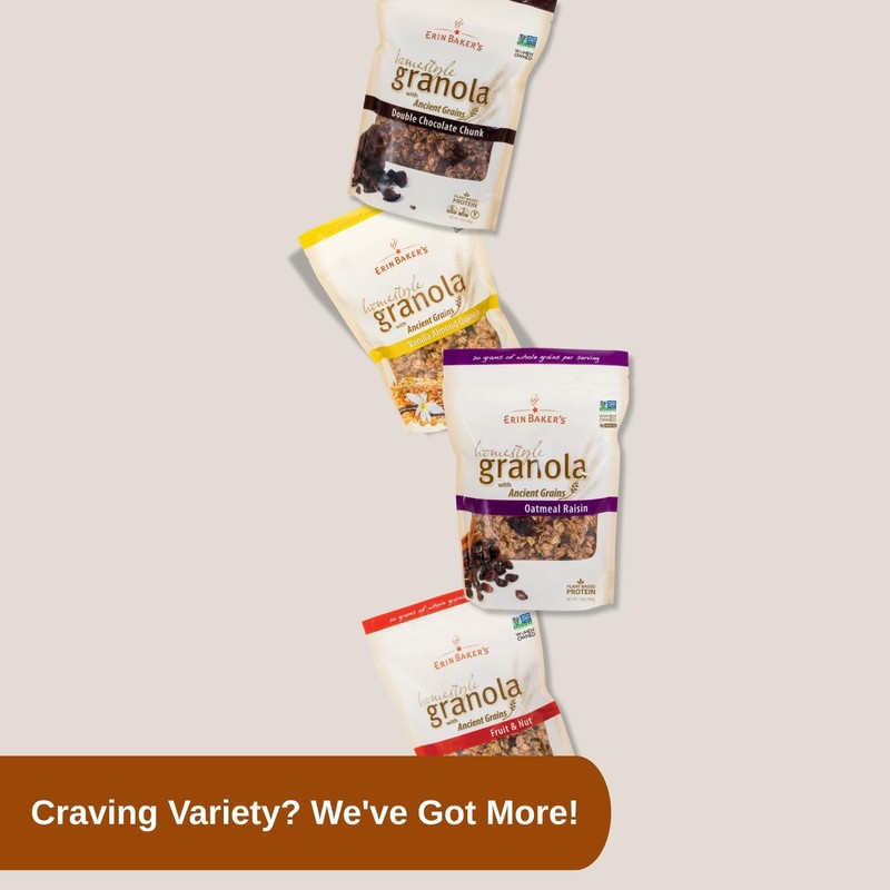 Erin Baker's Homestyle Granola Cereal with Ancient Grains, Peanut Butter