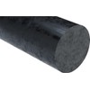 Extruded Nylon 6/6 Round Rod, Black, 24" Length x 1-3/8"