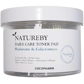 Daily Care Toner Pad with Hyaluronic Acid & Galactomyces, Korean Exfoliating Toning Face Pads, Makeup Remover Cotton Rounds, Glass Skin Self Care Items 70 pcs