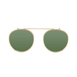 TIJN Henk Clip-On Polarized Sunglasses,Portable UV Protection Sun Glasses Lens,Only for Henk Frames,Gold/Green