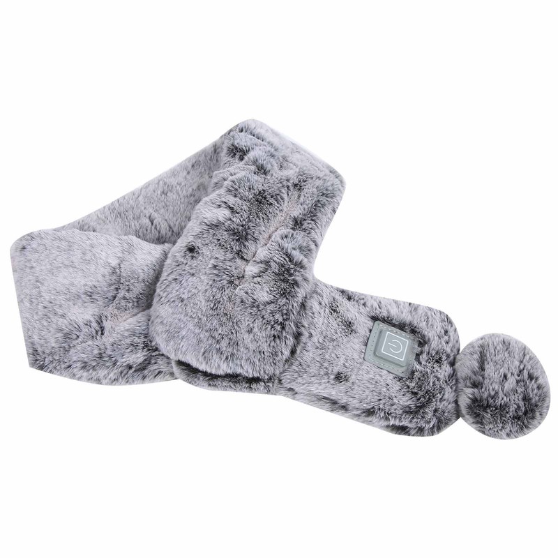 Electric Heated Scarf USB Plush Neck Scarf Graphene Warm Temperature