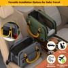 PAWZIDEA Center Console Dog Car Seat, Enclosed Small Dog Armrest