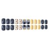 Navy Blue Press on Nails Short Square Fake Nails with