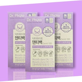 Oral Lactobacillus cmu Dr. Phyto Denti Bag Dr. Phyto Oral Lactobacillus 30 tablets, 3 pcs / 구강유산균cmu 닥터파이토덴티백 닥터파이토구강유산균 30정, 3개