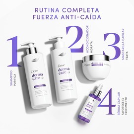 DOVE Kit Rutina Completa Fuerza Anti-Caída. Reduce la Caída 95%, 4 pzas: Shampoo, Acondicionador, Mascarilla y Sérum Capilar