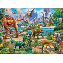 Ceaco - Glow in The Dark - Dinoland - 100 Piece Jigsaw Puzzle
