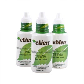 Ebien Stevia Líquida 35ml (3 pack) : Endulzante Natural sin calorías