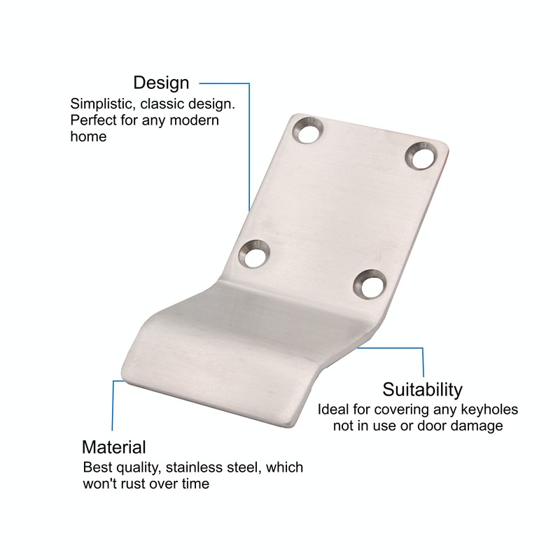 Cylinder Pull Finger Latch Blank Profile - Satin Stainless Steel