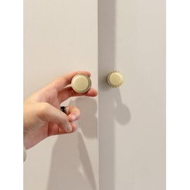 Goo-Ki 6 Pack Cabinet Knobs Champagne Bronze Drawer Knobs with Backplate Zinc Alloy Kitchen Hardware - Vintage Brass Single Hole/Screw Bar Cabinet Pulls with Spacer