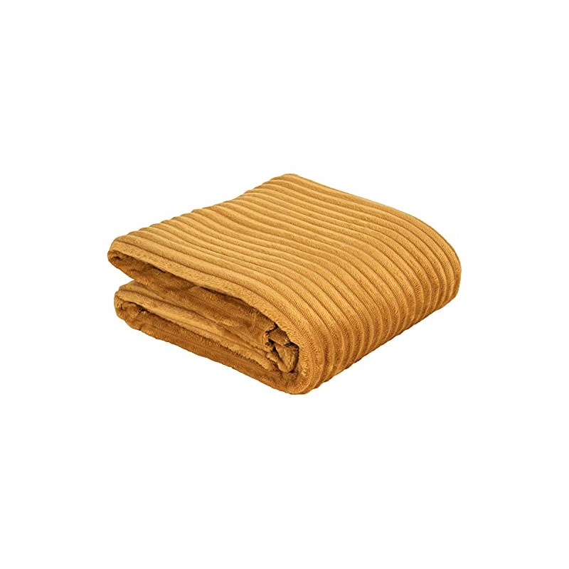 Euromat Flannel Microfibre Blanket Bed Throw Stripes 150 x 200