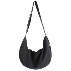a-fua Crossbody Bag, Large, Nylon, Crossbody Bag, Crossbody Bag, Crossbody Bag, School or Work, A4, Unisex, Black