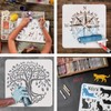 FINGERINSPIRE World Map Stencil Template 29.7x21cm Plastic Map Painting Stencil