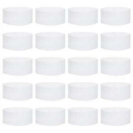 PENTA ANGEL Spa Headband for Women 20Pcs White Disposable Facial Headbands Stretch Skin Care Hair Band Head Wraps with Closure for Girls Makeup Sports Yoga (20)