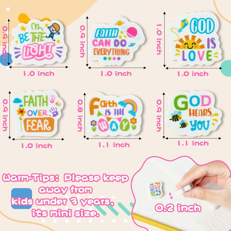 A1DIEE 60Pcs Motivation Mini Erasers for Kids Inspirational Quotes Small