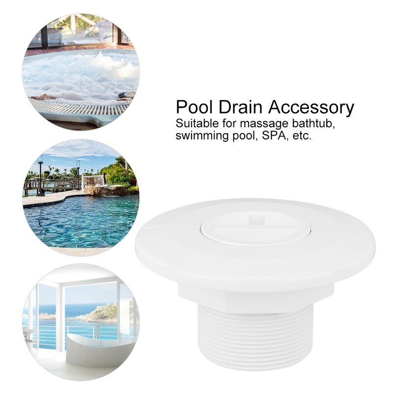 G2in Male Thread Plastic Swimming Pool Drainer Floor Drain Outlet
