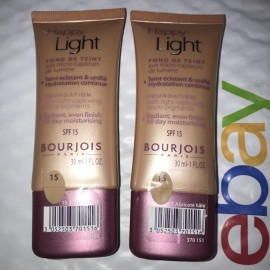 Bourjois 2 TUBES Bourjois Happy Light Foundation Light Reflecting 15 Abricoté Hâlé SPF15