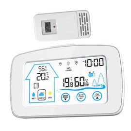 CAXUSD Digital Temperature and Humidity Monitor LCD Display Wireless Thermometer for Home Use Accurate Readings Compact Design Easy to Read Large Screen