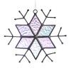 J Devlin Glass Snowflake Ornament Christmas Tree Window Iridescent 189-B