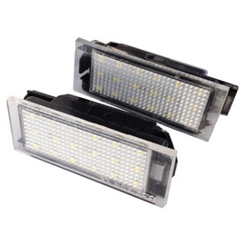 ConBlom 12V LED License Plate Light 2 Piece LED License Plate Light for Renault Clio Espace Twingo Megane Laguna 3W 6000K