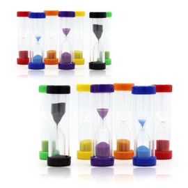 PROLOSO 40-Pack One Min Sand Timer 1 Minute Hourglass Sandglass Multicolor Visual Sand Clock for Kids Birthday Party Favors Class Prizes