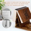 3HQ Wooden Book Stand for Reading Rest, Acacia Triangle Book