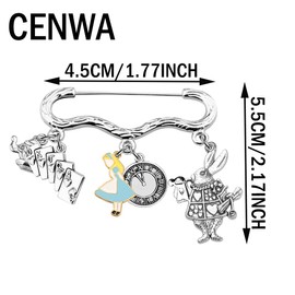 Alice Brooch Pin Alice Fans Gifts Alice Gift Friendship Gift Book Club Gift for Her, Metal